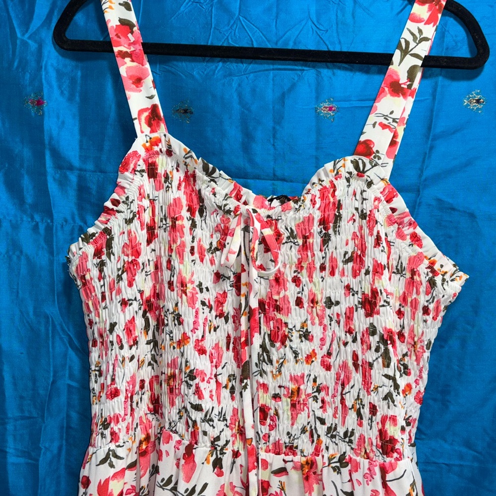 Grace Karin Floral Boho Square Neck Strapped Swing A Line sundress 2X - Picture 10 of 14